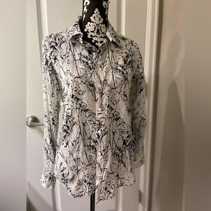 Foxcroft Long Sleeve Blouse Size 8